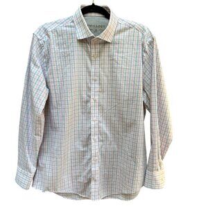 Twillory Mens Performance Fabric Plaid Button-Down‎ Shirt Career Size 15.5/34-35